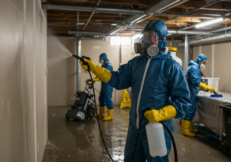 Basement Sanitization and Antimicrobial Treatment process in Neuse Forest, NC